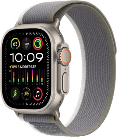 Apple Watch Ultra 2 49MM Titanium Green/Gray Trail Loop (S/M)