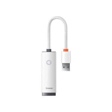 Baseus Lite Series Ethernet Adapter USB-A to RJ45 LAN Port (1000Mbps) White